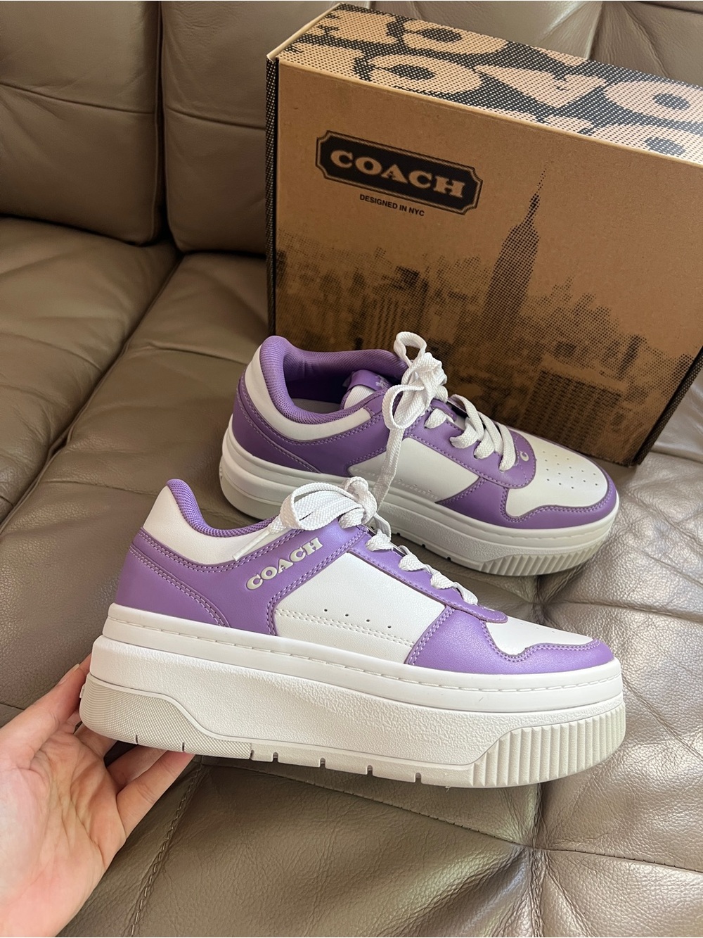 Brand New Coach  women Platform Sneaker Size 7 & 7.5 - Picture 5 of 7